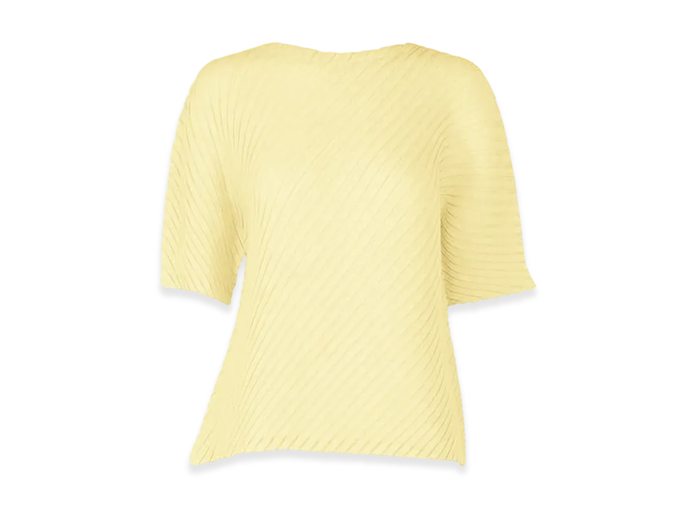 ISSEY MIYAKE Sheer Linen Like Pleats "PytalosYellow"