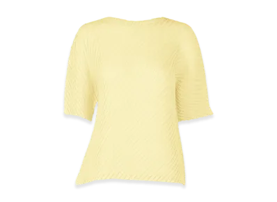 ISSEY MIYAKE Sheer Linen Like Pleats "PytalosYellow"