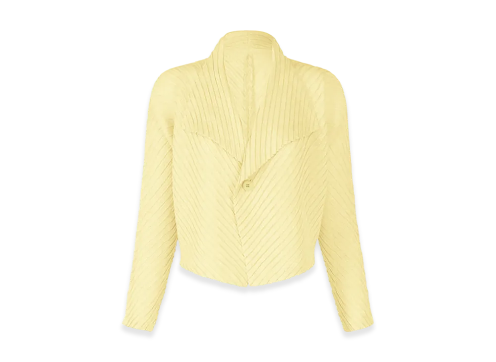 ISSEY MIYAKE Sheer Linen Like Pleats "PytalosYellow"