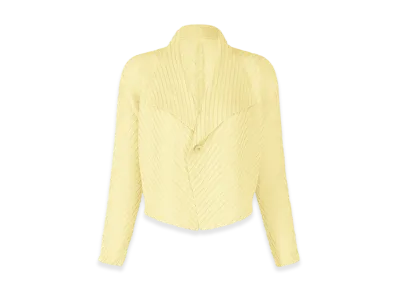 ISSEY MIYAKE Sheer Linen Like Pleats "PytalosYellow"