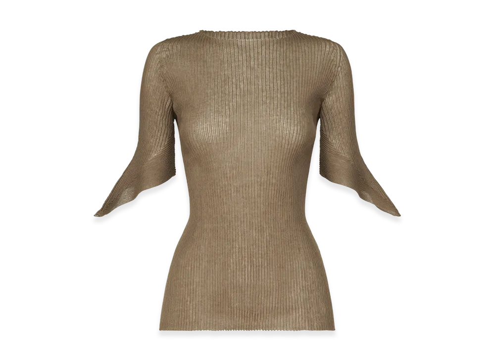 ISSEY MIYAKE Spikelet Knit "Greige"