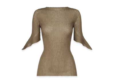 ISSEY MIYAKE Spikelet Knit "Greige"