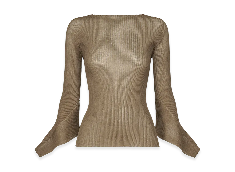 ISSEY MIYAKE Spikelet Knit "Greige"