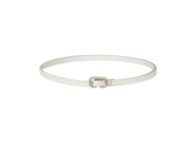 ISSEY MIYAKE Solid Leather Belt "White"