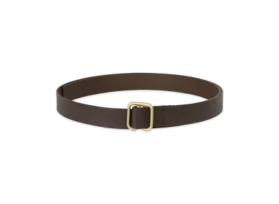 ISSEY MIYAKE Solid Leather Belt "DarkBrown"
