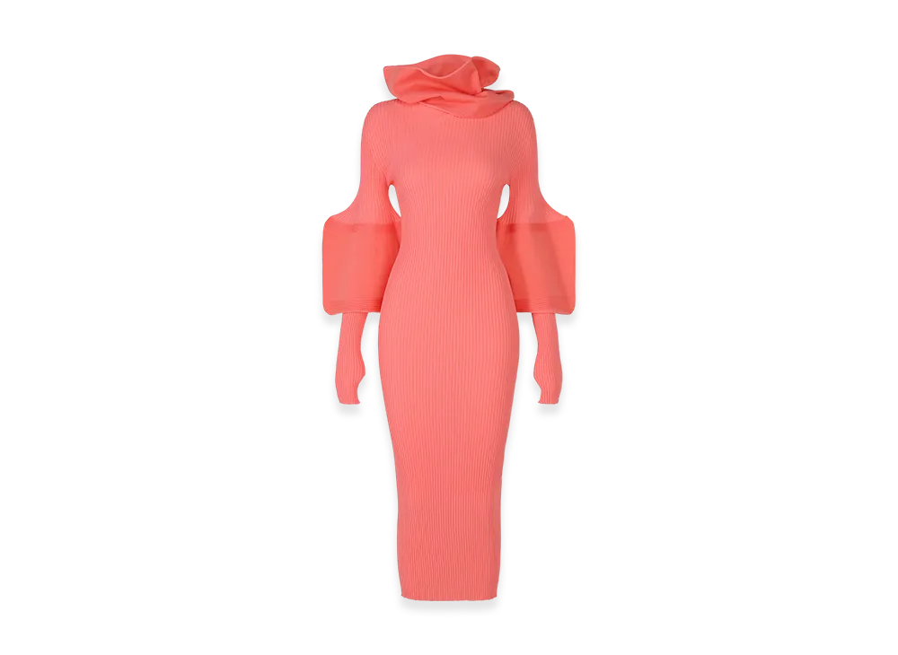 ISSEY MIYAKE Thin And Thick Knit "Coral"