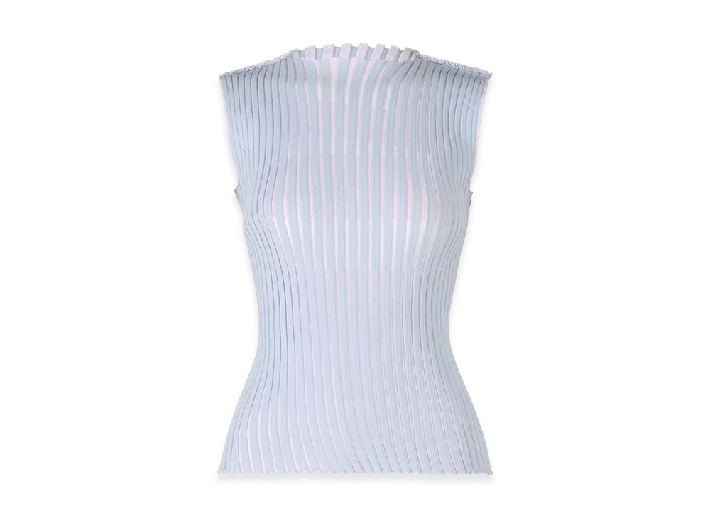 ISSEY MIYAKE Stripe Plating Knit "Blue"