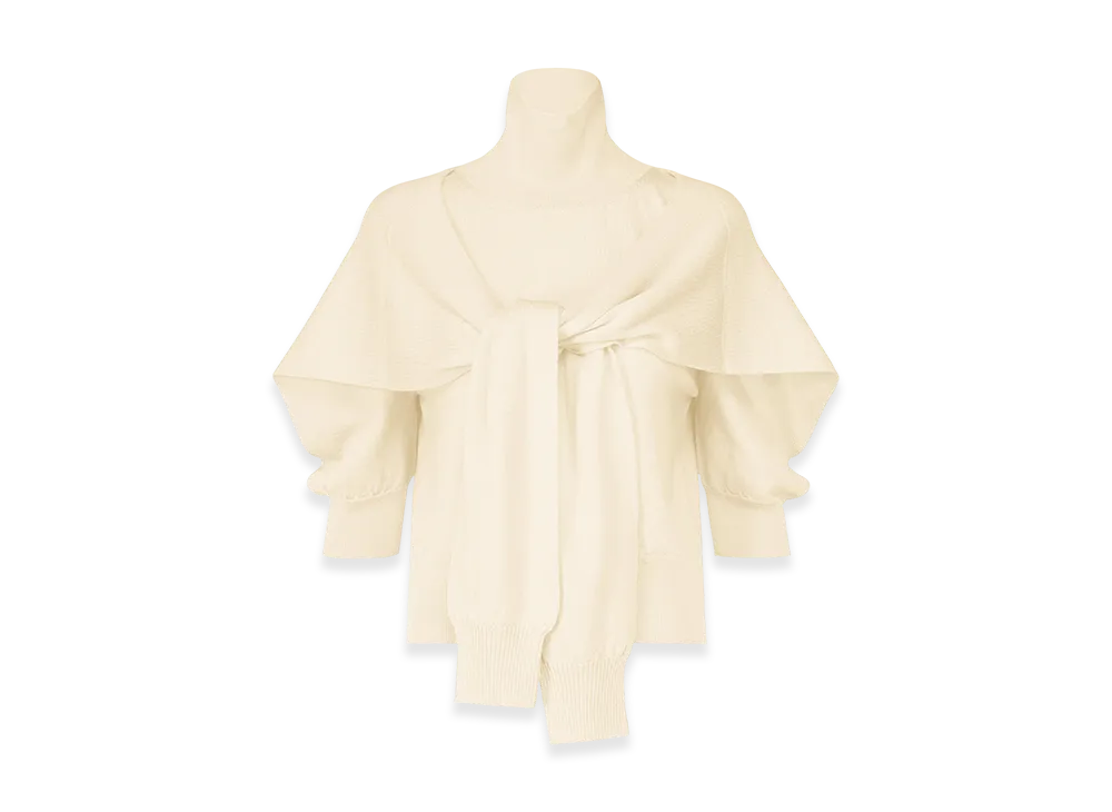ISSEY MIYAKE Four-Sleeved (Wool) "OffWhite"