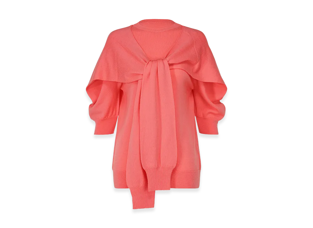 ISSEY MIYAKE Four-Sleeved (Wool) "Coral"