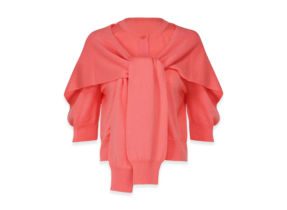 ISSEY MIYAKE Four-Sleeved (Wool) "Coral"