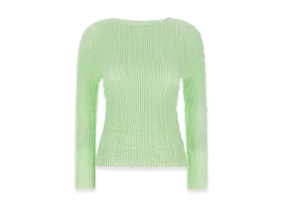 ISSEY MIYAKE Womens Jellyfish Pleats Sweater "Green"