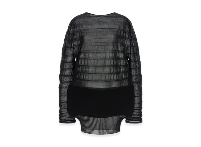 ISSEY MIYAKE Womens Moving Knit Top "Black"