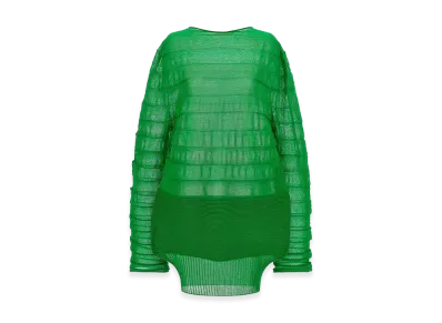 ISSEY MIYAKE Womens Moving Knit Top "Green"