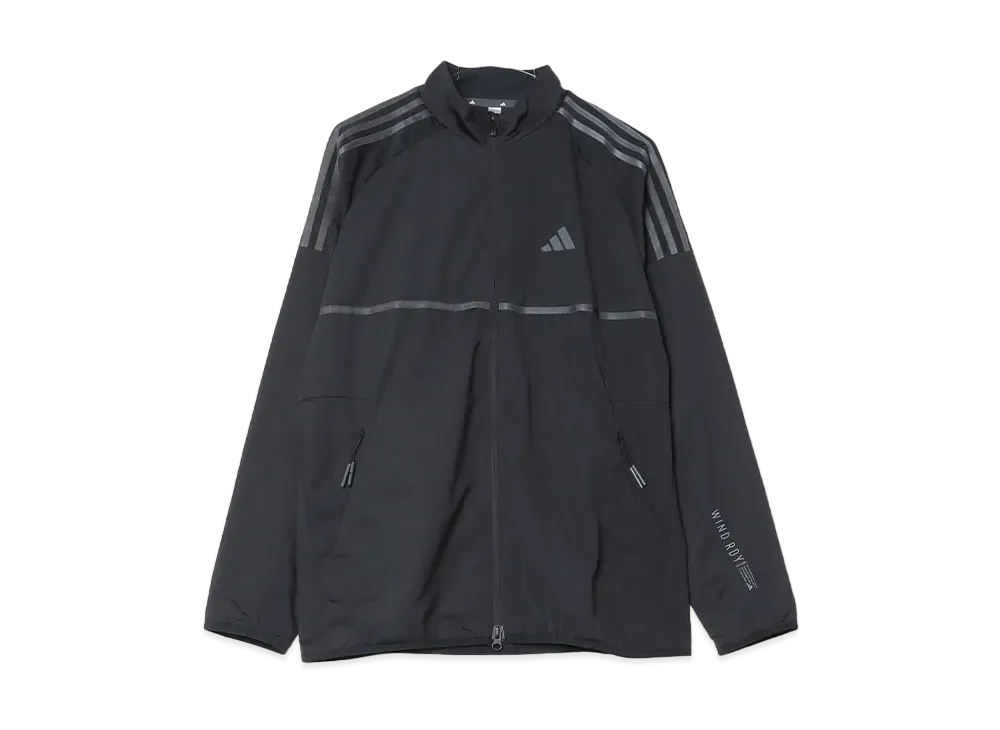 adidas Golf Three Stripes Full Zip Wind "Black"