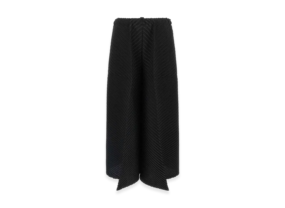 ISSEY MIYAKE Womens Plaster Pleats Solid Pants "Black"