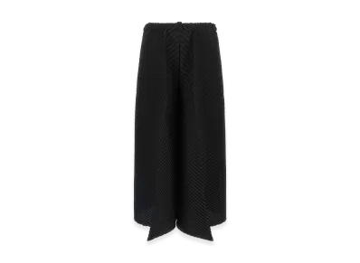 ISSEY MIYAKE Womens Plaster Pleats Solid Pants "Black"