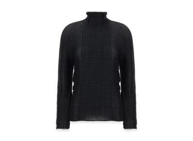 ISSEY MIYAKE Women's Wooly Pleats Blouse "Black"