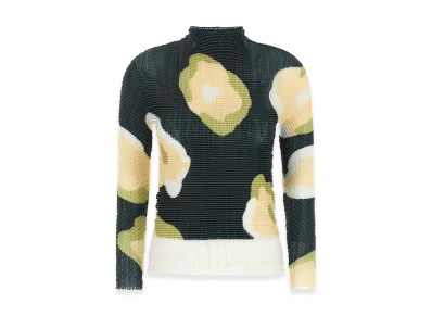 ISSEY MIYAKE Womens Verve Pleats Top "Green"
