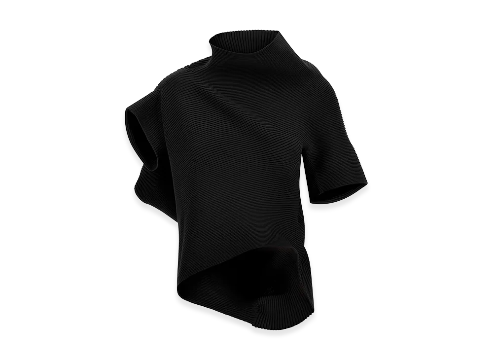 ISSEY MIYAKE Womens Life Form Top "Black"