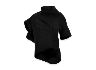 ISSEY MIYAKE Womens Life Form Top "Black"