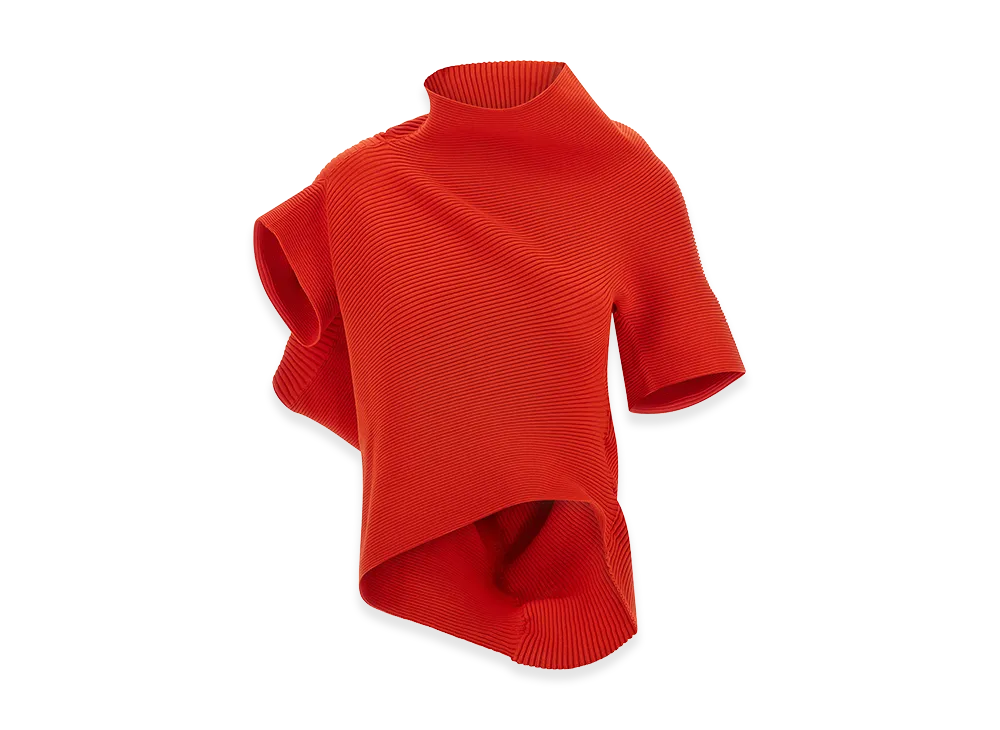 ISSEY MIYAKE Womens Life Form Top "Red"