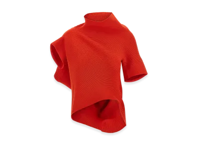 ISSEY MIYAKE Womens Life Form Top "Red"
