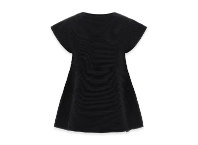 ISSEY MIYAKE Womens Corrugated Knit Dress "Black"