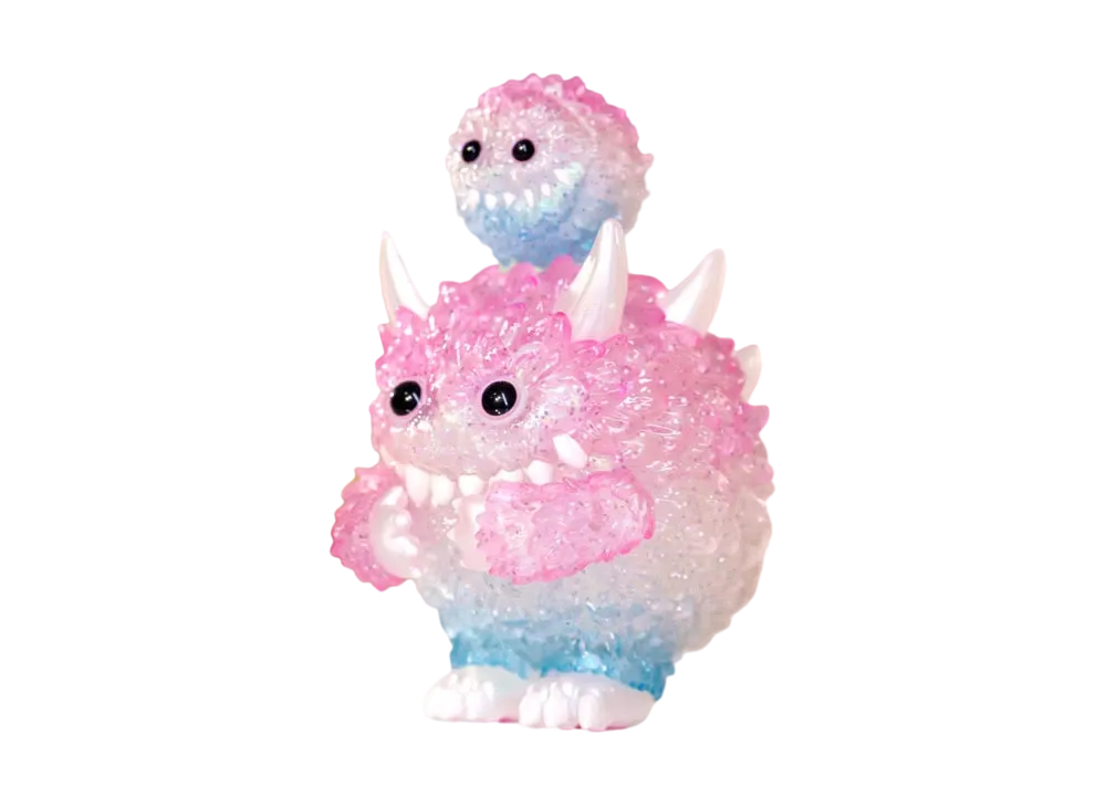 Instinctoy Monster Fluffy & Fluffy "Pink Blue Clear GID" Set