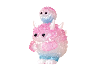 Instinctoy Monster Fluffy & Fluffy "Pink Blue Clear GID" Set