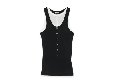 INSCRIRE Natural Mix Rib Layered T/T "Black/White"