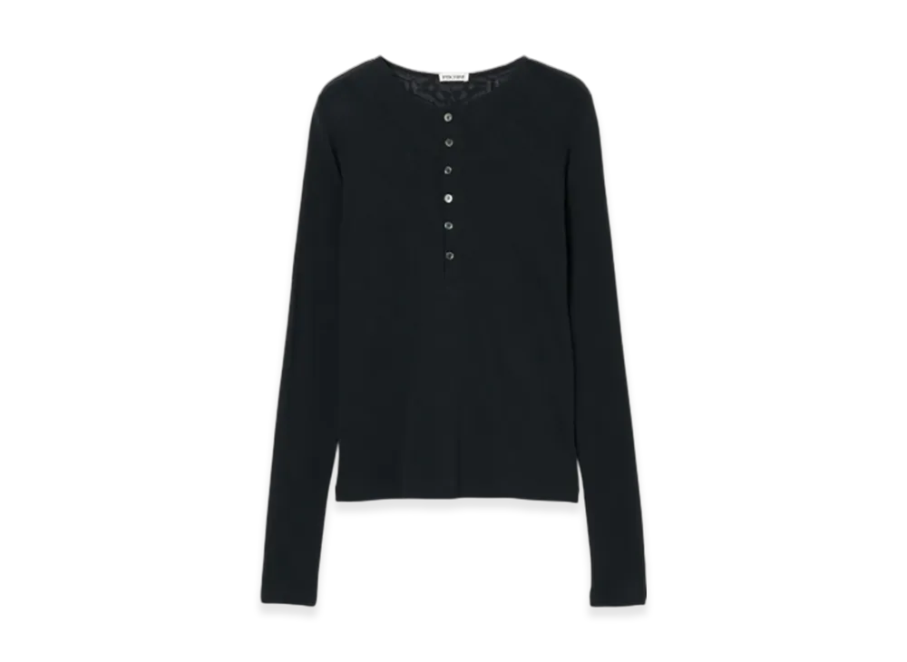 INSCRIRE Flower Lace Long Sleeve "Black"