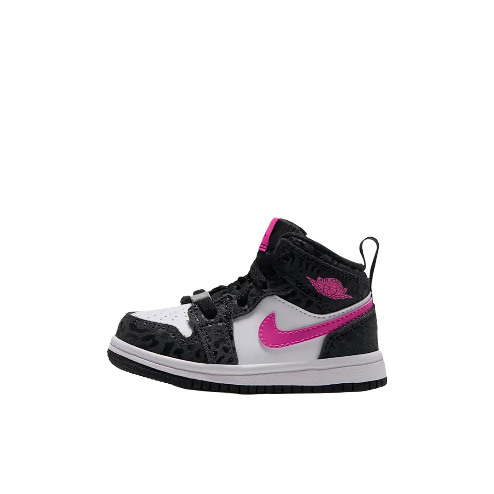 Nike TD Jordan 1 Mid SE "Black/Laser Fuchsia"