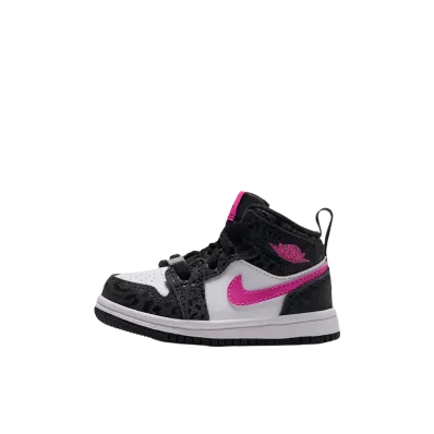 Nike TD Jordan 1 Mid SE "Black/Laser Fuchsia"