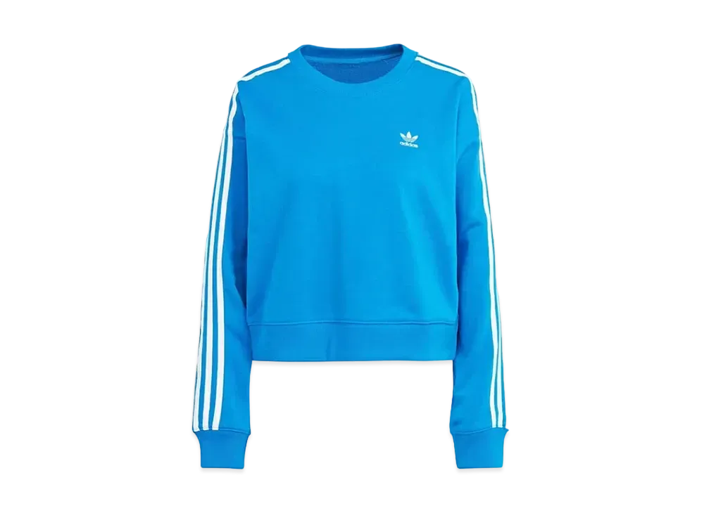 adidas Three Stripes Crew Neck Sweatshirt "Blue"