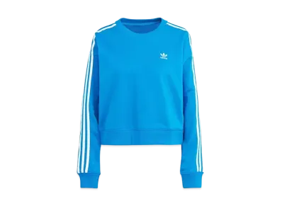 adidas Three Stripes Crew Neck Sweatshirt "Blue"