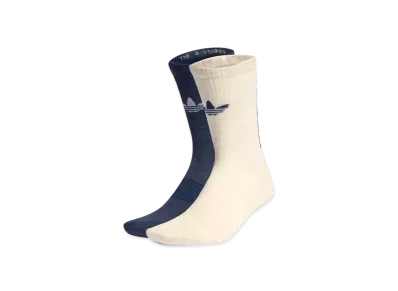 adidas Trefoil Premium Crew Socks 2 Pairs "Wonder White/Night Indigo"