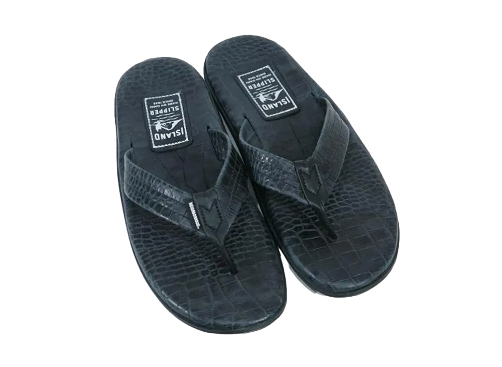 ISLAND SLIPPER x NEIGHBORHOOD Leather Sandal "Black/Black"