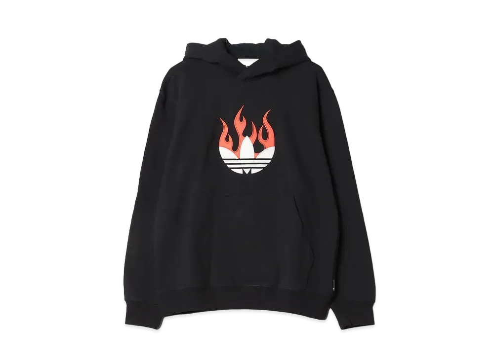 adidas Flames Logo Hoodie "Black"