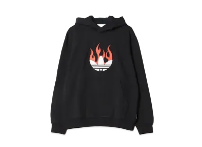adidas Flames Logo Hoodie "Black"