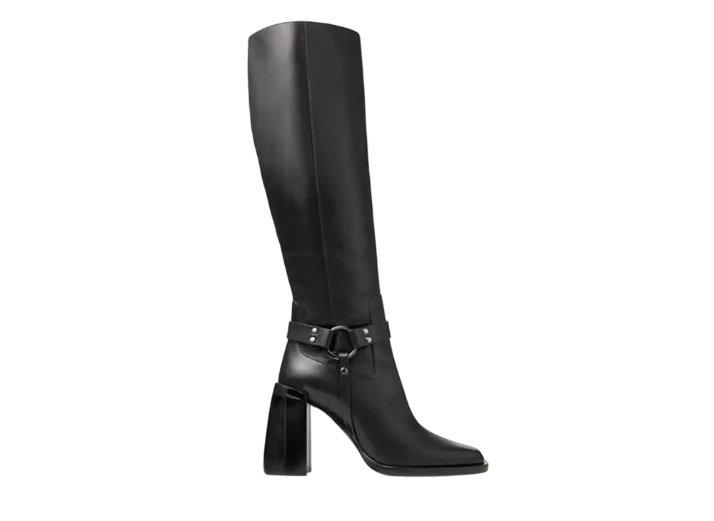 Jimmy Choo Women's Isabelle Knee Boot 95 Leather Knee-High Boots "Black"