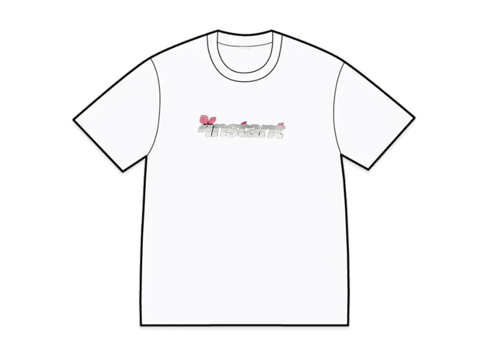 instant 95 Logo Tee "White/Pink"