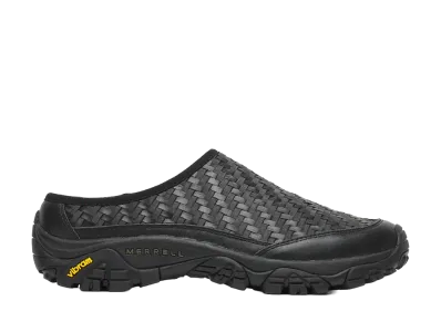 MERRELL Moab 2 Slide Leather Woven 1TRL "Black/Beluga"