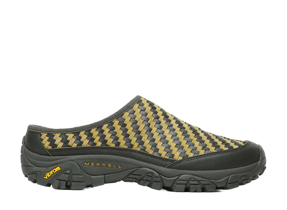 MERRELL Moab 2 Slide Leather Woven 1TRL "Beluga/Sugar Kelp"