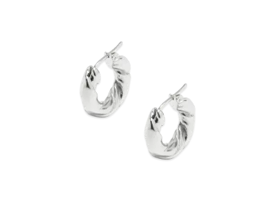 LOEWE Nappa Twist Earrings "Silver"