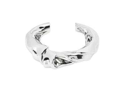 LOEWE Nappa Twist Cuff Medium "Silver"