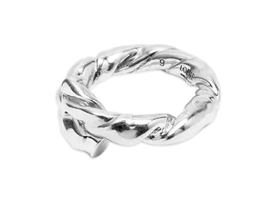 LOEWE Nappa Twist Ring "Silver"