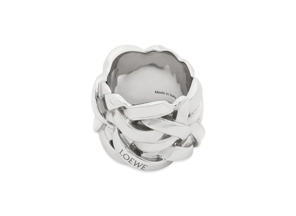 LOEWE Nest Ring "Silver/White"