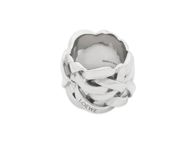 LOEWE Nest Ring "Silver/White"
