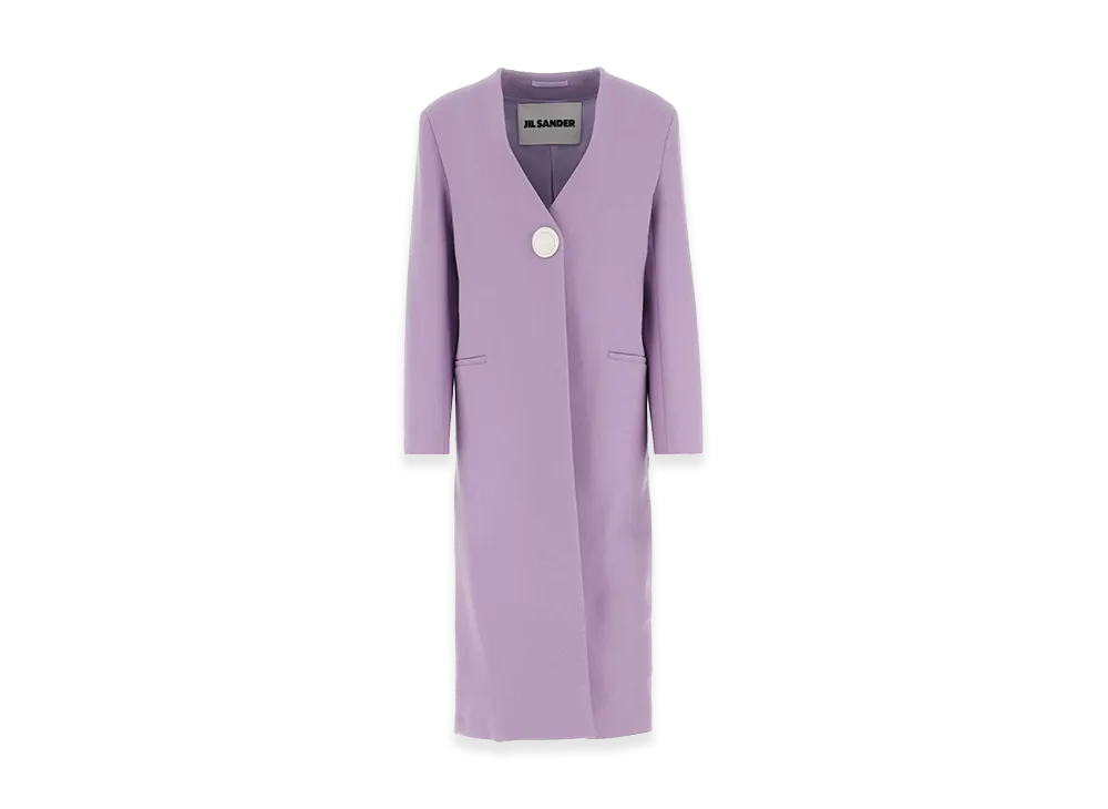 Jil Sander Women's Lilac Cashmere Coat "Purple"