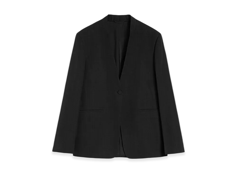 Jil Sander Silk Blend Tailored Jacket "Black"